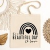 City Creek Prints It's A Beautiful Day To Learn Canvas Tote Bag - 15x16 - Natural - 2 of 2