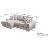 NicBex Couches for Living Room Corner Sleeper Sofa Comfy Corduroy Upholstered L-Shaped Deep Seat Sofa Couch with 6 Cushions Pillows, Light Gray - 3 of 4