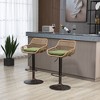 VYNXARIA Modern Swivel Bar Stools Set of 2 Adjustable Counter Height Chairs with Footrest for Kitchen, Dining Room,Green - 3 of 4