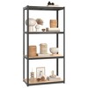 VidaXL 4-Layer Storage Shelf Anthracite Steel&Engineered Wood - 3 of 4