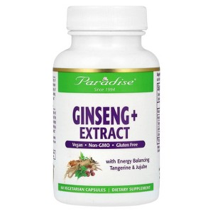 Paradise Herbs Ginseng+ Extract, 60 Vegetarian Capsules - 1 of 3