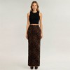 Anna-Kaci Women’s Leopard Print Maxi Skirt with Smooth Stretch Fabric, Straight Silhouette and Clean High Waist Fit - 2 of 4
