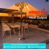 Patio Heater, Outdoor Patio Heater - 48,000 BTU Double-Layer Stainless Steel with Wheels/Sandbox, Silver for Home & Commercial Use - 2 of 4