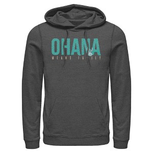 Men's Lilo & Stitch Bold Ohana means Family Pull Over Hoodie - 1 of 4