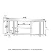 Furinno TV Stand Entertainment Media Center w/2 Storage Cabinets & Open Shelves for TV Size up to 45 Inch,French Oak/Black - 3 of 4