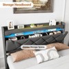 Bed Frame with 4 Drawers and Storage Headboard, Upholstered Platform Bed - 4 of 4