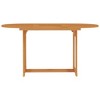 vidaXL Patio Table 59.1 inches x35.4 inches x29.5 inches  Solid Teak Wood - 2 of 4