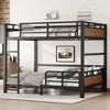 Racxily Full XL over Full XL Metal Bunk Bed/Metal Loft Bed,Separable Bunk Beds,with raised security fence - 3 of 4