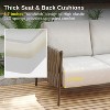 Yardgrace 3-Piece Drawstring Textured Fabric Sofa Set - 2 of 4