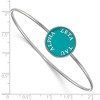 Black Bow Jewelry Sterling Silver Zeta Tau Alpha Greek Life Bangle Bracelet 8 Inch - 2 of 3