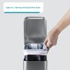 LunaLulinlk 1.3 Gallon Stainless Steel Garbage Can with Removable Liner for Bathroom or Bedroom, Silver - 3 of 4