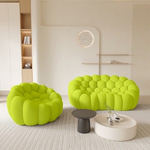 WJShome Single Bubble Chair with Ottoman,Oversized Memory Foam Bubble Lazy Floor Sofa, Modern Upholstered Bean Bag Sofas - 1 of 4