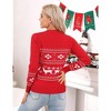 Family Matching Christmas Sweater Reindeer Snowflakes Knitted Ugly Crew Neck Pullover for Women/Men/Kids - 3 of 4