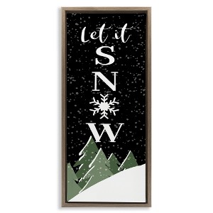 Stupell Industries Let It Snow Winter Scene, 15" x 31" - 1 of 4