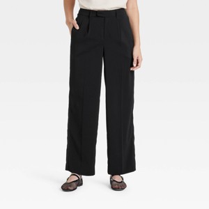 Women's High-Rise Satin Side Striped Straight Trousers - A New Day™ - 1 of 3