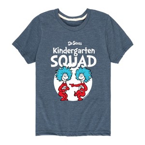 Boys' - Dr. Seuss - Thing 1 Thing 2 Kindergarten Squad Short Sleeve Graphic T-Shirt - 1 of 4