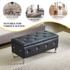 CAVINAS Polyester Storage Ottoman Bench with Button Tufted,Upholstered Storage Ottoman,Storage Benches for Living Room,Bedroom - 4 of 4