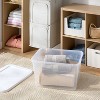 56qt Clear Storage Box with Lid White - Brightroom™ - 2 of 3
