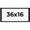 PosterPalooza | Panoramic Shadow Box 1" Depth Black Picture Frame - UV Acrylic, Backing, Hanging Hardware - 2 of 4