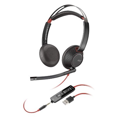 Plantronics Blackwire C5220 USB-A Corded / Wired Computer Headset - Dual Ear (Stereo) Headset, Black - Plantronics a Poly Company