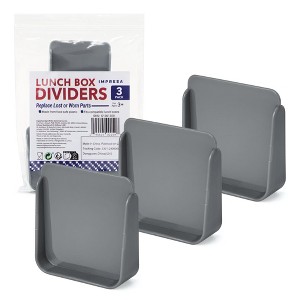 Impresa 3-Pack Lunch Box Dividers, Compatible with Omie Lunch Box, Bento Box Dividers, Reusable Lunch Separators - 1 of 4