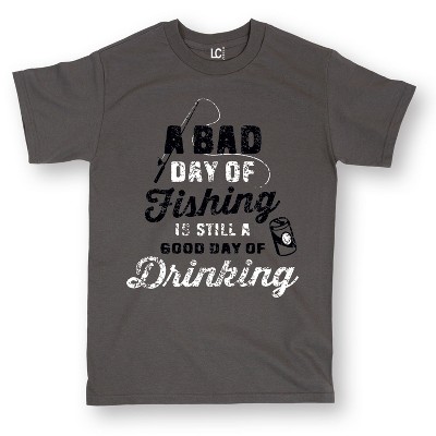 Men's - Instant Message - A Bad Day of Fishing Short Sleeve Graphic T-Shirt