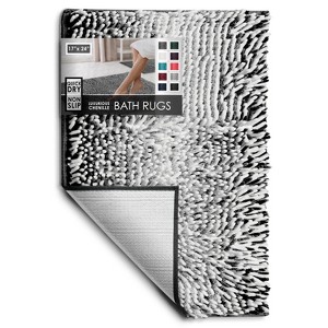 Hearth & Harbor Bathroom Rugs, Machine Washable Chenille Bath Mat for Bathroom - 1 of 4