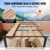 VEVOR 10'x13' Outdoor Retractable Pergola with Canopy, Aluminum Pergola with Retractable Canopy, Modern Pergola with Sun Shade Canopy, Beige - 4 of 4