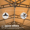 Gloweer 10x14FT Outdoor Gazebo with Double Roofs, Privacy Curtains, Mosquito Nettings, Heavy Duty Metal Frame Party Tent - 3 of 4
