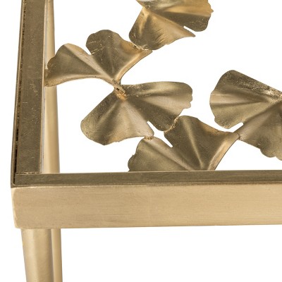 Otto Gold and Glass Rectangular Console Table
