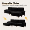 Aukfa Modern 102.4" L-shape Modular Sectional Sofa with Movable Ottoman,4 Seat Upholstery Sofa with Removable Back & Seat - 4 of 4