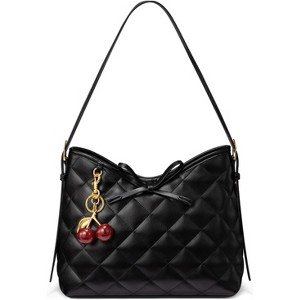 Purses for Women Soft Leather Hobo Handbags Quilted Crossbody Bag Bucket Purse - 1 of 4