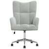 vidaXL Relaxing Chair Light Gray Velvet (100% polyester), steel Standard - Light Gray - 3 of 4