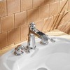 BWE 8 in. Waterfall Widespread 2-Handle 3 Holes Bathroom Faucet With Metal Drain in Spot Resist - 2 of 4