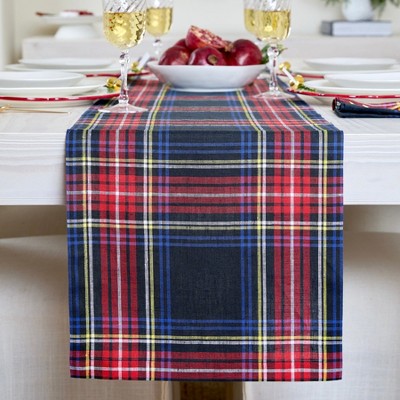 Solino Home Linen Plaid Table Runner | Stewart Plaid
