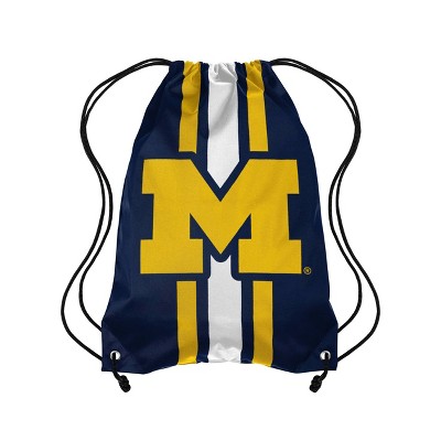 NCAA Michigan Wolverines Striped Drawstring Bag