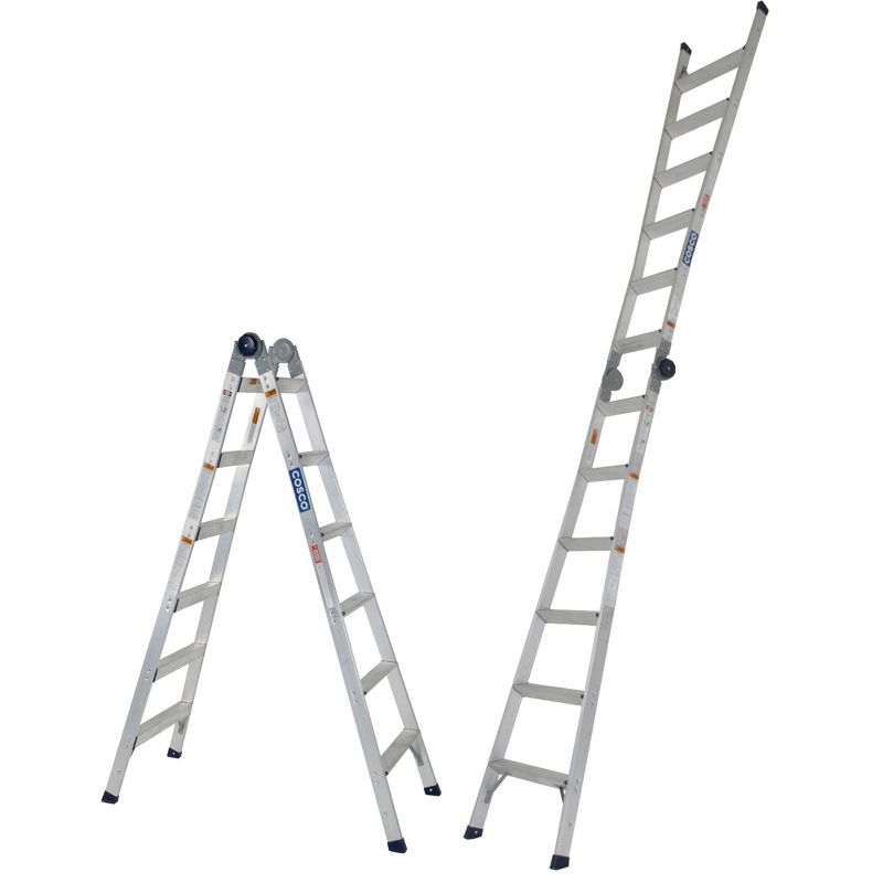 COSCO 2-in-1 Step and Extension Ladder (Aluminum, Multi-Position) (16 Ft. Max Reach), 3 of 5