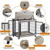 Furniture Style Dog Crate End Table,Double Doors Wooden Wire Dog Kennel with Pet Bed,Decorative Pet Crate Dog House Indoor for Small Medium Dog - 3 of 4