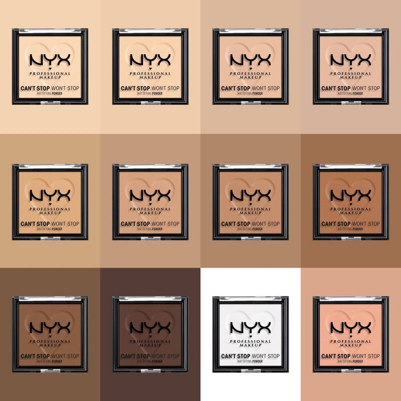 NYX Professional Makeup Can't Stop Won't Stop Mattifying Pressed Powder - 0.21oz, 6 of 9