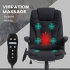 Aghana Digitals Black Linen Office Chair with 6-Point Vibration Massage, Heat, 125° Recline & - 4 of 4