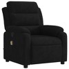 vidaXL Massage Recliner Chair Black Velvet Standard Massage Chair - 3 of 4