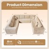 HOMLUX U-Shape Modular Sectional Sofa Couch, 27" Deep Seat Modern Minimalist Couches for Living Room, Style 5 - 2 of 4