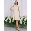 INSPIRE CHIC Women's Tweed Round Neck Sleeveless Elegant Work A-Line Dress - 2 of 4