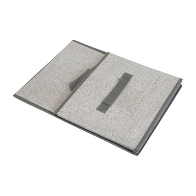 Large Gray Foldable Polypropylene Storage Bin with Lid