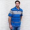 Gioberti Mens Multiple Stripe Polo Shirt With Pocket - Short Sleeve Yarn Dye - 3 of 4