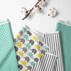 Bacati - Elephants Mint/Yellow/Gray 4 pc Crib Bedding Set with Diaper Caddy - image 2 of 4