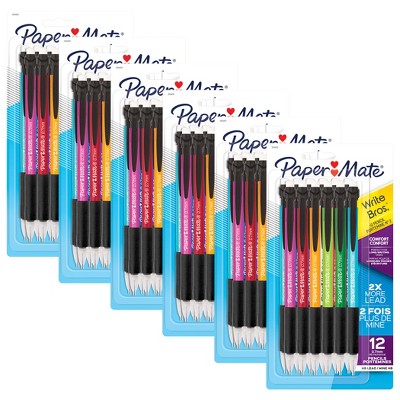 Paper Mate® Write Bros® Comfort Mechanical Pencil, 0.7mm, Assorted, 12 Per  Pack, 6 Packs : Target