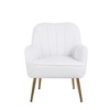 Modern Accent Chair, Upholstered Comfy Reading Armchair, Single Seat Sofa Chair With High Backrest, Lounge Chair for Living Room Bedroom Balcony - 4 of 4