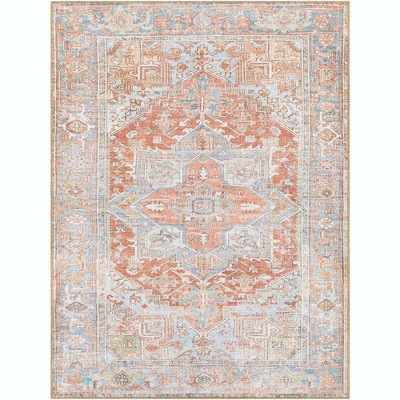 Mark & Day Oak Forest Washable Woven Indoor Area Rugs Burnt Orange
