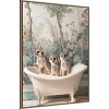 Amanti Art Meerkat Bath Time Fun by Niky Rahner Framed Canvas Wall Art - 2 of 4